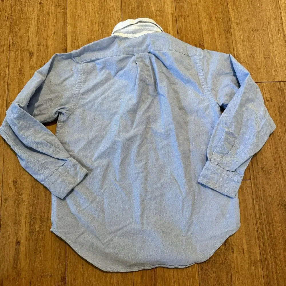 Ralph Lauren Boys Classic Long Sleeve 100% Cotton Button Down Size 7